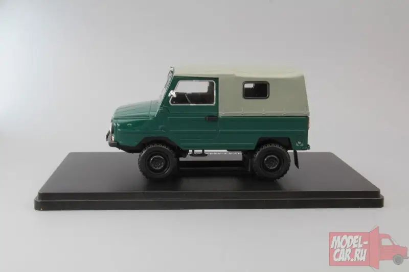 Легендарные советские автомобили LUAZ 969M зеленый, 1:24