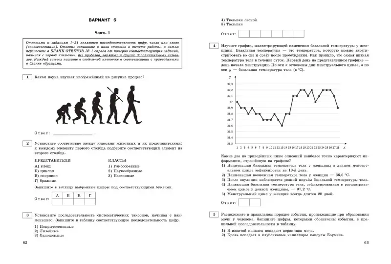 М. А. Филатов, П. Д. Филатова. ОГЭ-2024. Биология. Тренировочные варианты. 20 вариантов