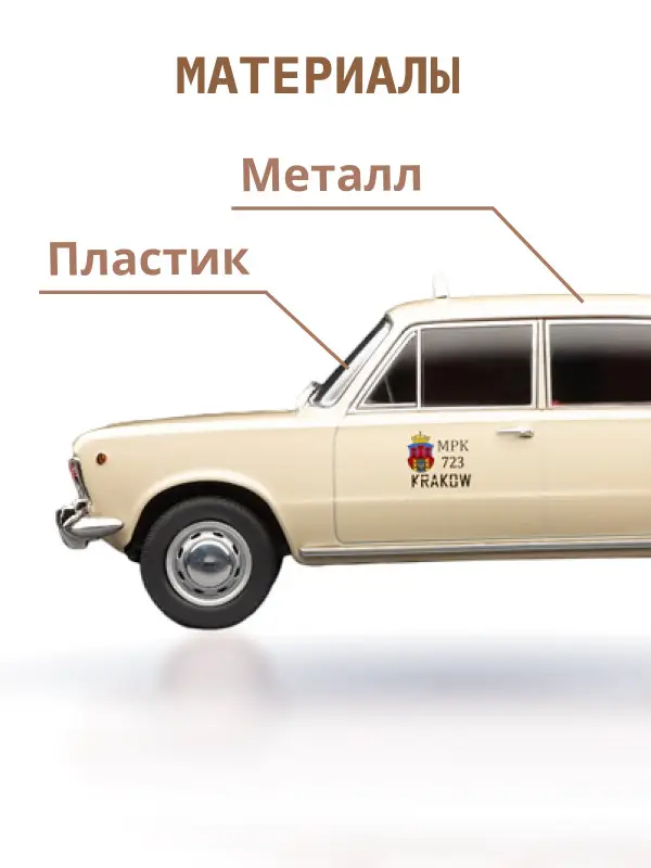 Hachette. Ашет Коллекция. Масштабная модель 1:24 FSO Fiat 125p 1970