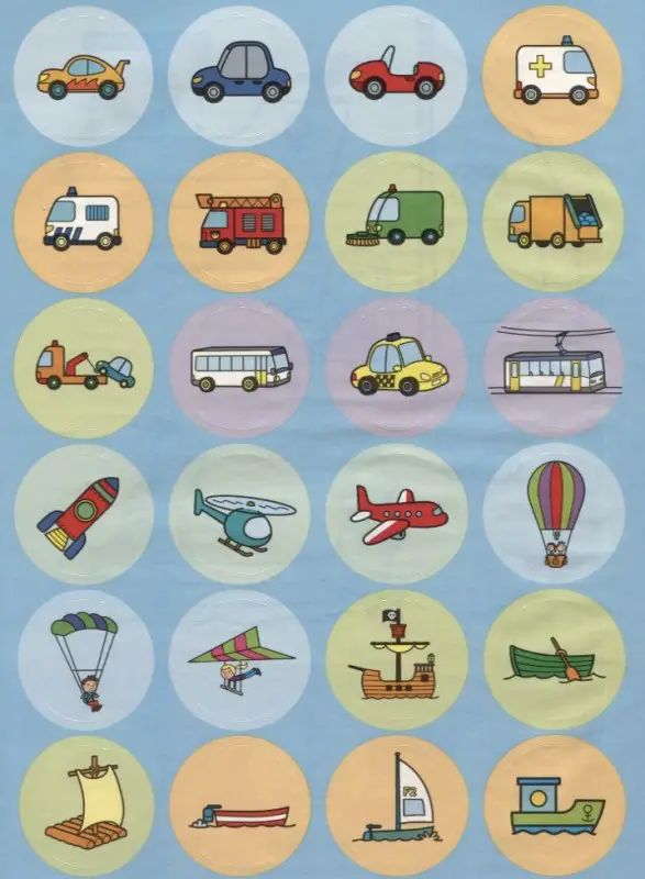 Раскраска с наклейками "Транспорт. Transport"