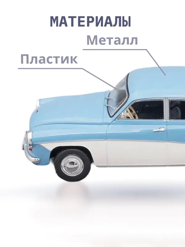 Hachette. Ашет Коллекция. Масштабная модель 1:24 Wartburg 312-1965