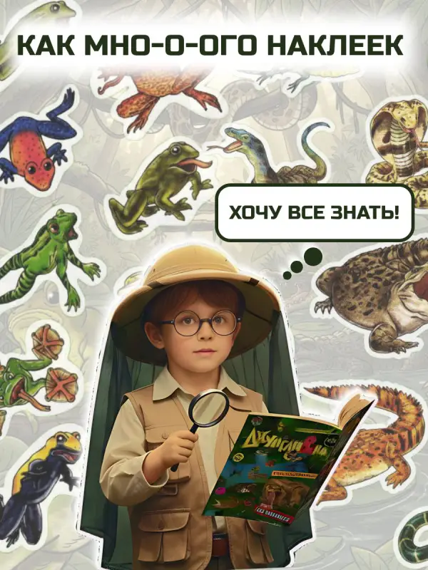 W0558 Комплект альбомов с наклейками DeAgostini (Лягушки&Ко + Джунгли&Ко + Крокодилы&Ко)