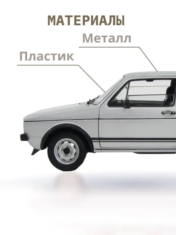 Уценка. Hachette. Ашет Коллекция. Масштабная модель 1:24 Volkswagen Golf GTI 1976