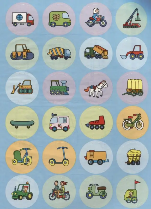 Раскраска с наклейками "Транспорт. Transport"
