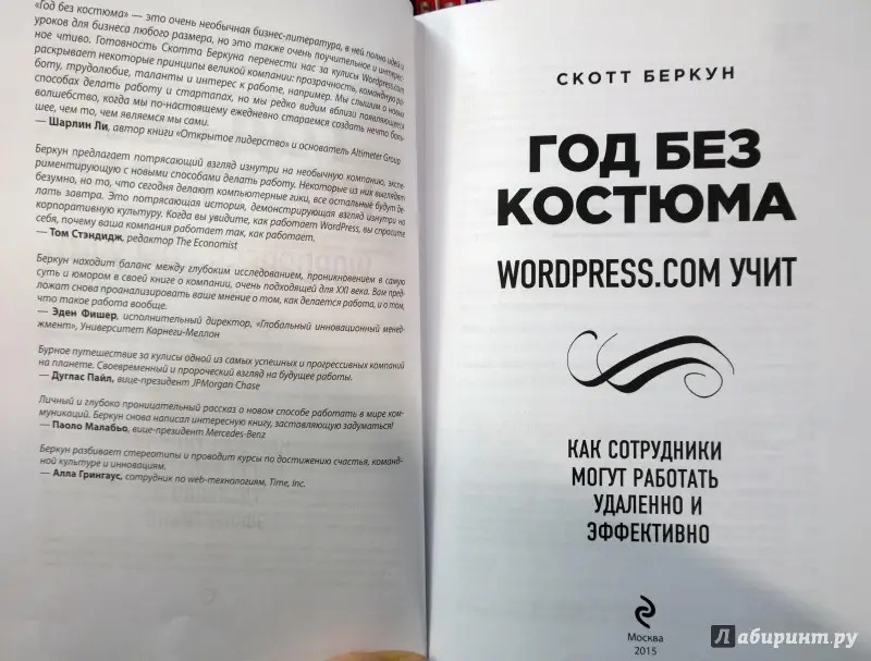 Уценка. Скотт Беркун. Год без костюма: WordPress.Com учит, как сотрудники могут работать удаленно и эффективно