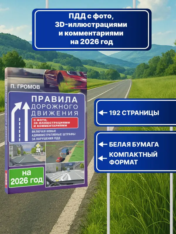 Уценка.Правила дорожного движения с фото, 3D-иллюстрациями и комментариями на 2026 год