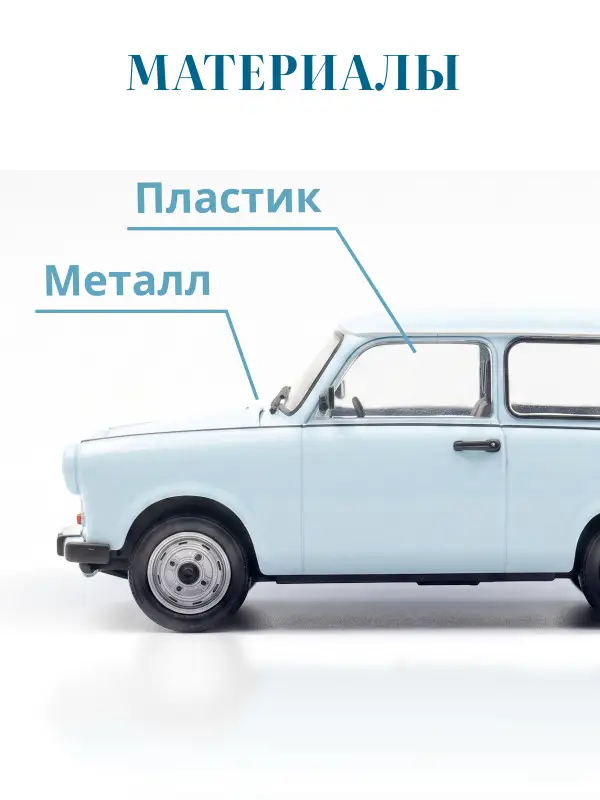 Hachette. Ашет Коллекция. Масштабная модель 1:24 Trabant 601 UNIVERSAL 1988