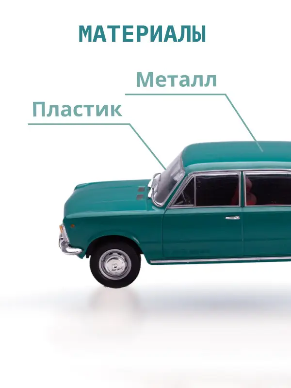 Hachette. Ашет Коллекция. Масштабная модель 1:24 Polski Fiat 125p - 1970