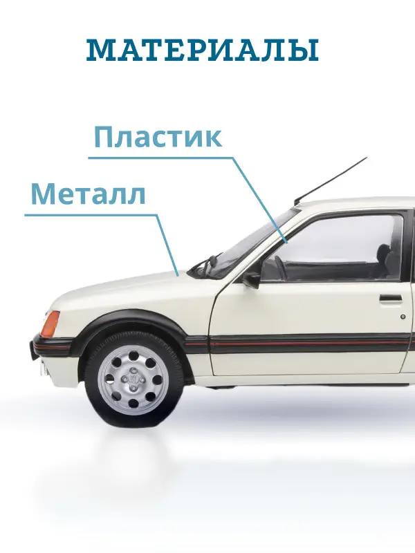 Hachette. Ашет Коллекция. Масштабная модель 1:24 Peugeot 205 GTI 1986