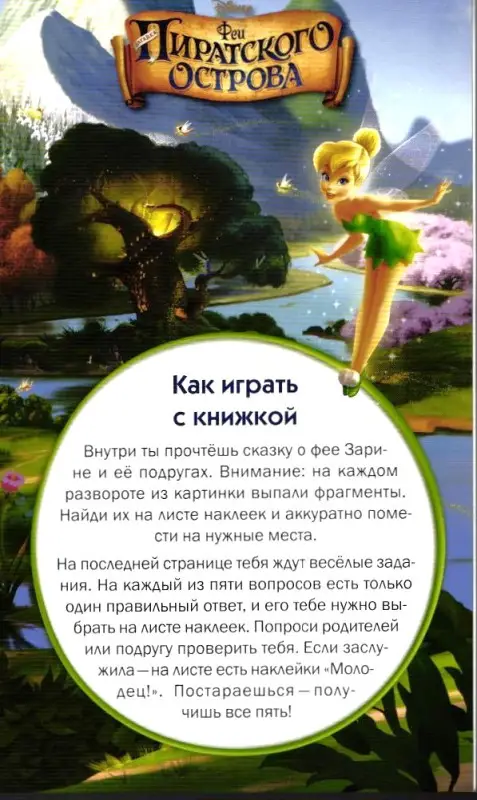 Феи. Загадка Пиратского острова. Развивающая книжка с наклейками №1424