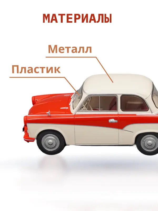 Hachette. Ашет Коллекция. Масштабная модель 1:24 Trabant P50 1959